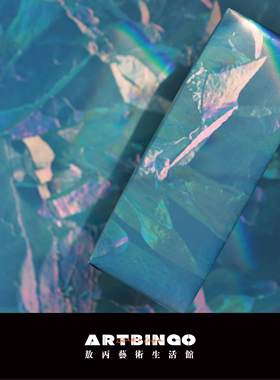 Paper 原创创意炫彩海蓝蓝色紫色晶石礼物包装纸礼品纸包书纸