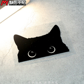 魅影车贴 卡通黑猫趣味反光防水车贴创意摩托电动车汽车贴 个性