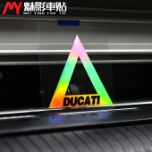 贴纸 个性 魅影车贴 DUCATI杜卡迪大魔鬼泥板安全三角反光贴