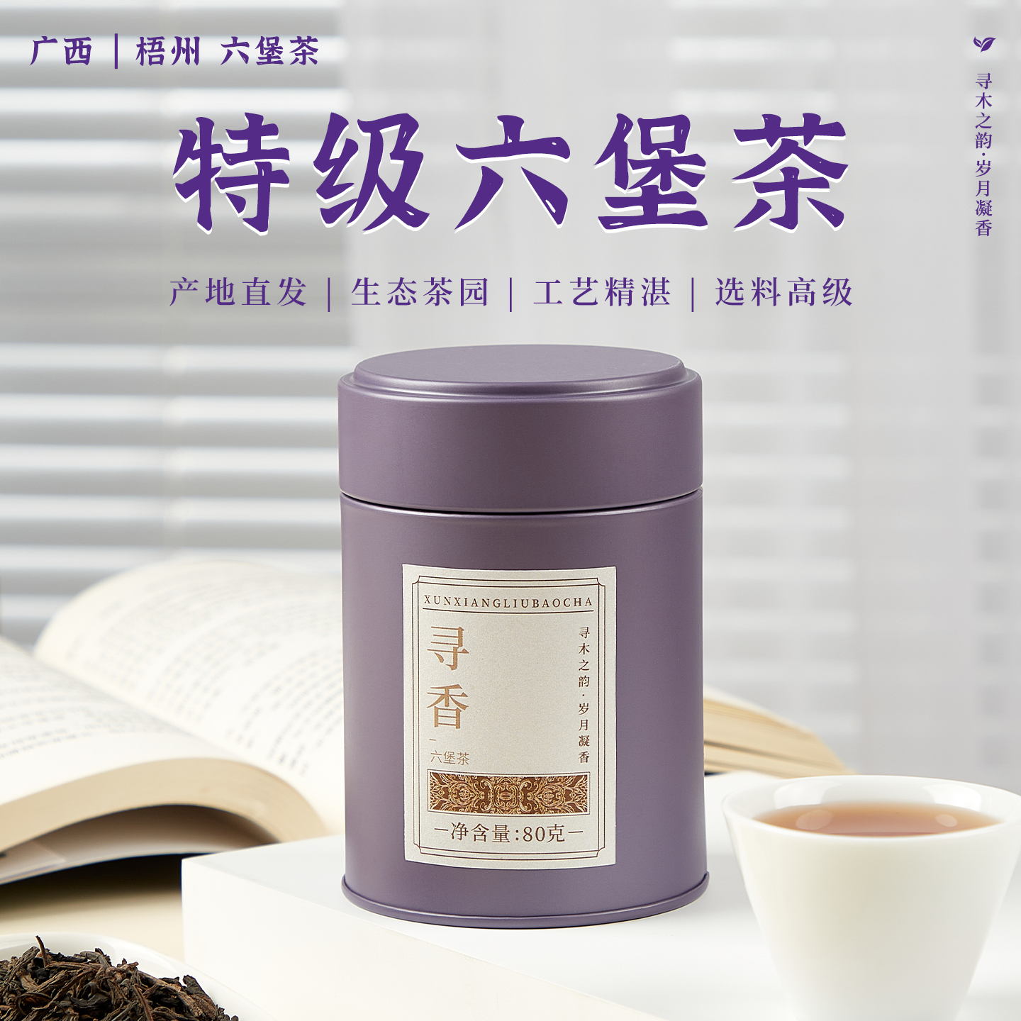 广西梧州六堡茶【2010寻香】陈香陈年黑茶便携袋泡送礼自己喝老茶