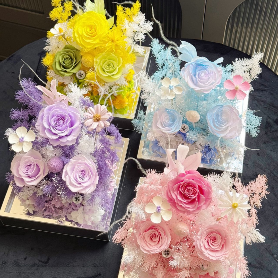 七夕情人节永生花玫瑰高级礼盒摆件送老婆女朋友闺蜜生日创意礼物