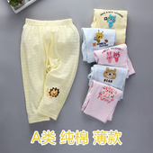 薄款 宝宝秋裤 打底长裤 儿童A类纯棉春夏秋装 长袖 T恤大PP裤 居哈伦裤