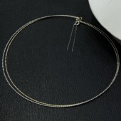 18K金新款 日本工艺项圈满天星钻石切面款 可调节滑动结实耐用2g