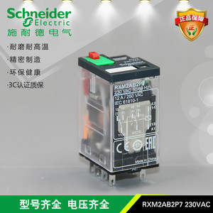施耐德电气 小型继电器中间继电器 RXM2AB2P7 230VAC