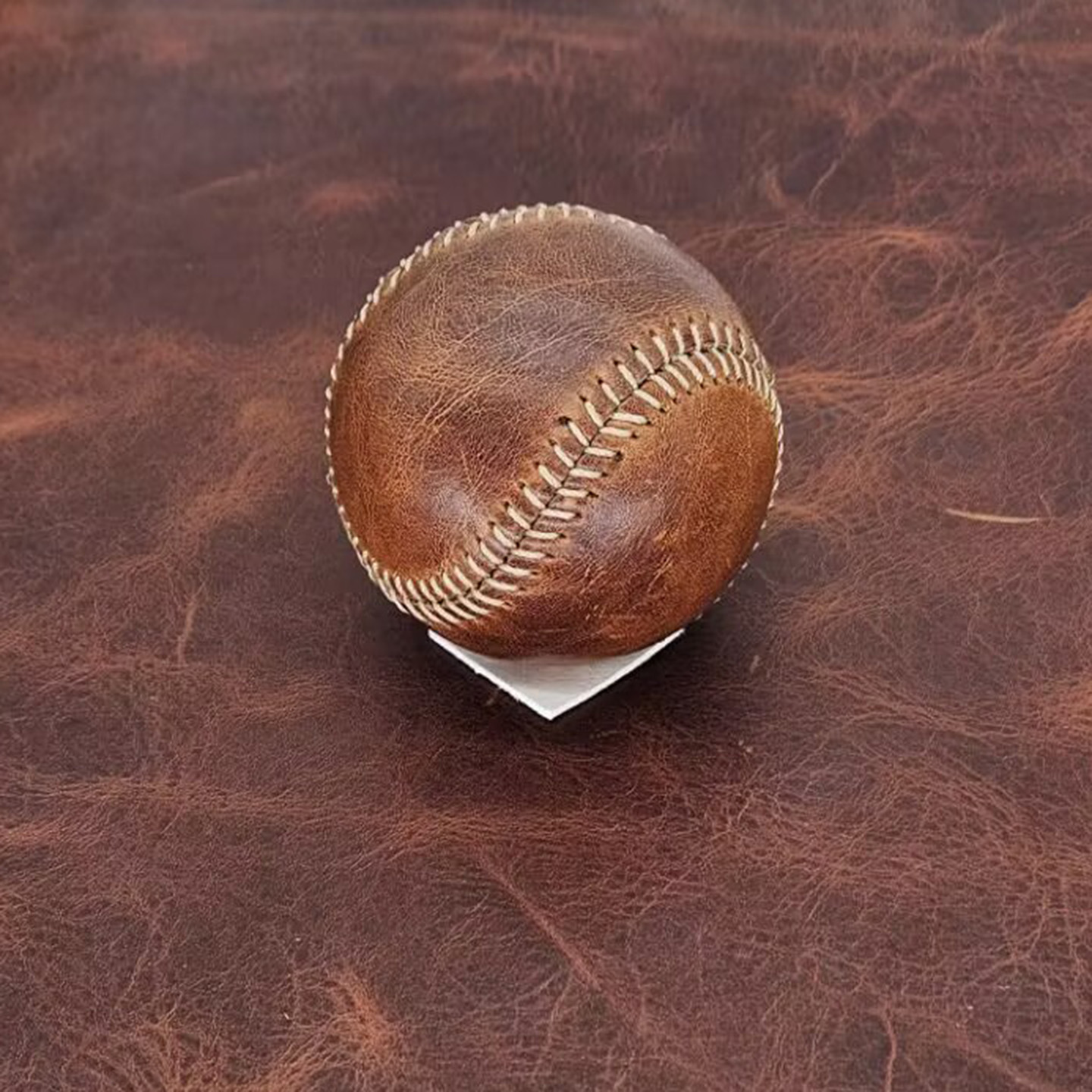 缝线对齐手工复古棒球进口油蜡皮