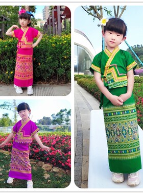 滇七彩泰国女童装傣族