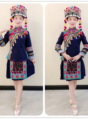 精品女装土布滇七彩粗棉布绣花新