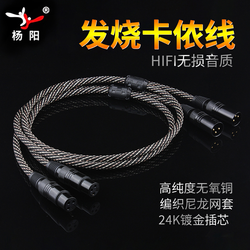 杨阳 卡农音频线公对母功放音箱xlr平衡线麦克风话筒专用线卡侬