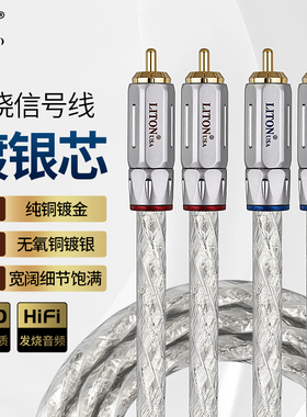 美国LITON立顿发烧信号线HiFi音响镀银音频连接线汽车音响改装线