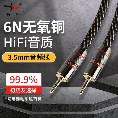 台湾杨阳发烧纯铜对录线音频线
