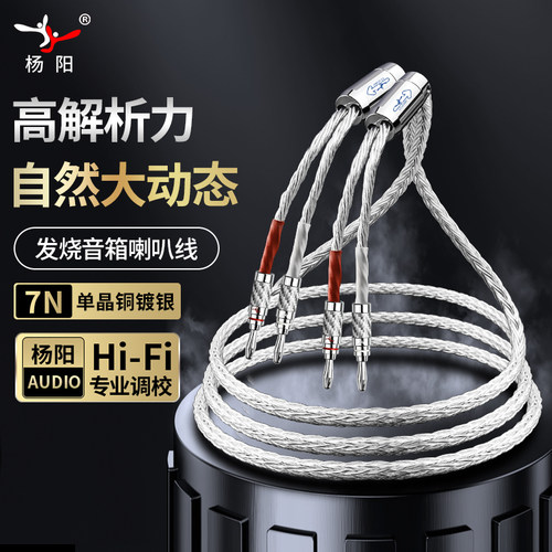 台湾杨阳发烧级音箱线7n单晶镀银