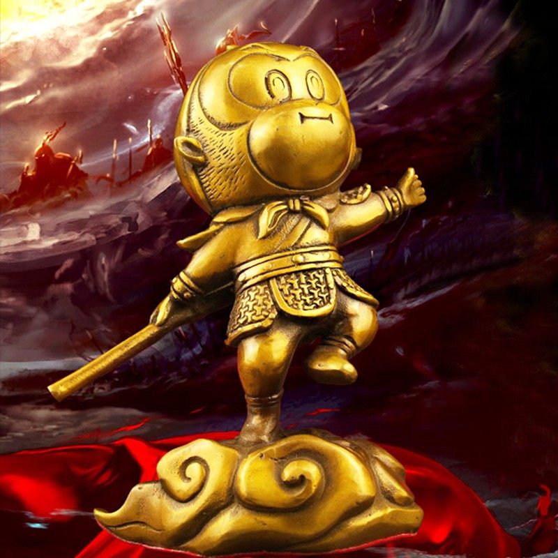 铜悟空齐天大圣猴子客厅电视柜铜