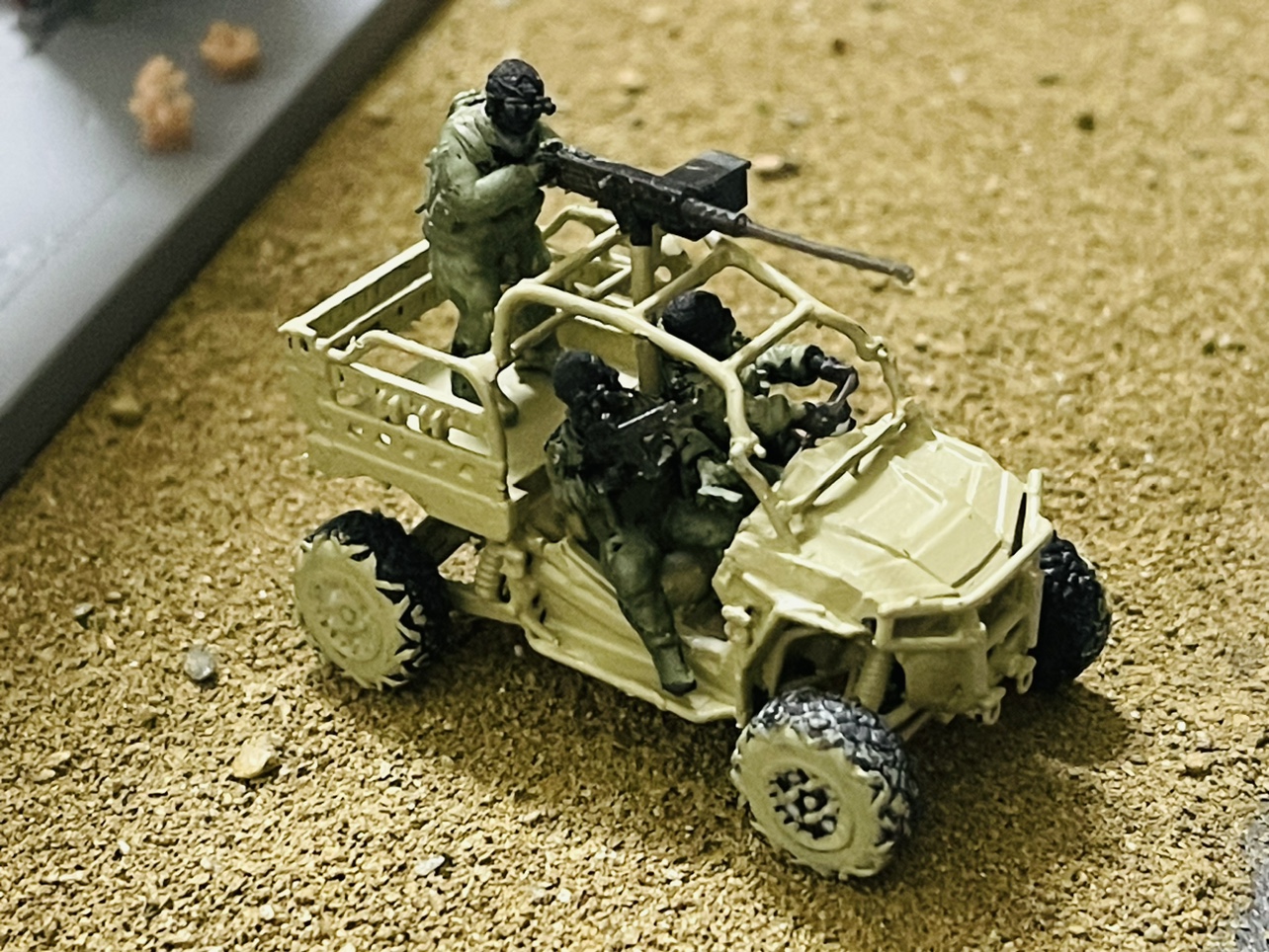 美军轻型突击车带机枪3个兵人树脂 3D打印 1/72 1/48 1/35