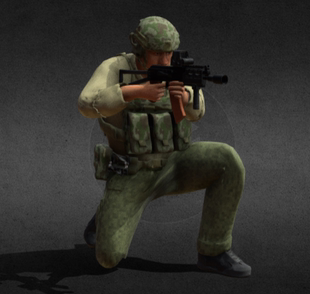 打印树脂 士兵蹲伏模型 电子图纸