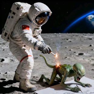 Nano Banana Grok Tripo3d AI Meshy图片生成3D打印宇航员外星人