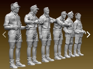 144 二战德军北非坦克兵树脂模型