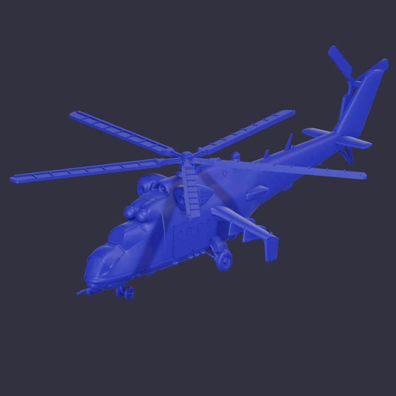 1/72/144/48/64 MIL MI 35 HELICOPTER 直升机飞机树脂模型3D打印