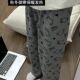 可外穿宽松软糯裤 秋冬双面德绒睡裤 遛弯裤 卡通可爱休闲家居裤 长裤