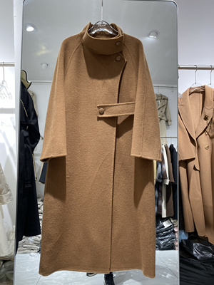 88892欧货双面羊绒大衣女2025秋冬新品时尚气质宽松立领长款外套