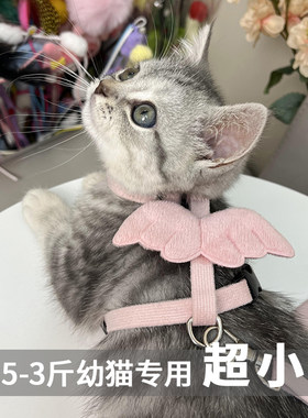 新款超小号猫咪牵引绳可调节防挣脱遛猫绳1个月2个月奶狗宠物绳子