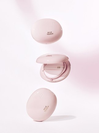现货~韩国milktouch雪媚娘白玉气垫奶油水光肌轻薄水润水润粉霜02