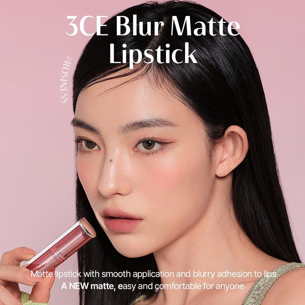 清仓韩国3CE blurmatte 银管柔雾哑光唇膏口红持久显色饱满韩系