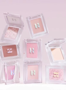 春季美色韩国holika单色眼影打底色提亮tutu低饱和桃米色葡萄豆乳