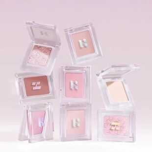 春季美色韩国holika单色眼影打底色提亮tutu低饱和桃米色葡萄豆乳