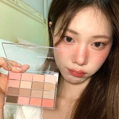 现货 韩国wakemake新色16色眼影25Healthy Coral Blurring蜜瓜珠