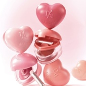 新款 dasique 代曦可哑光爱心唇泥唇颊两用带唇刷橄榄皮草莓粉6.5g