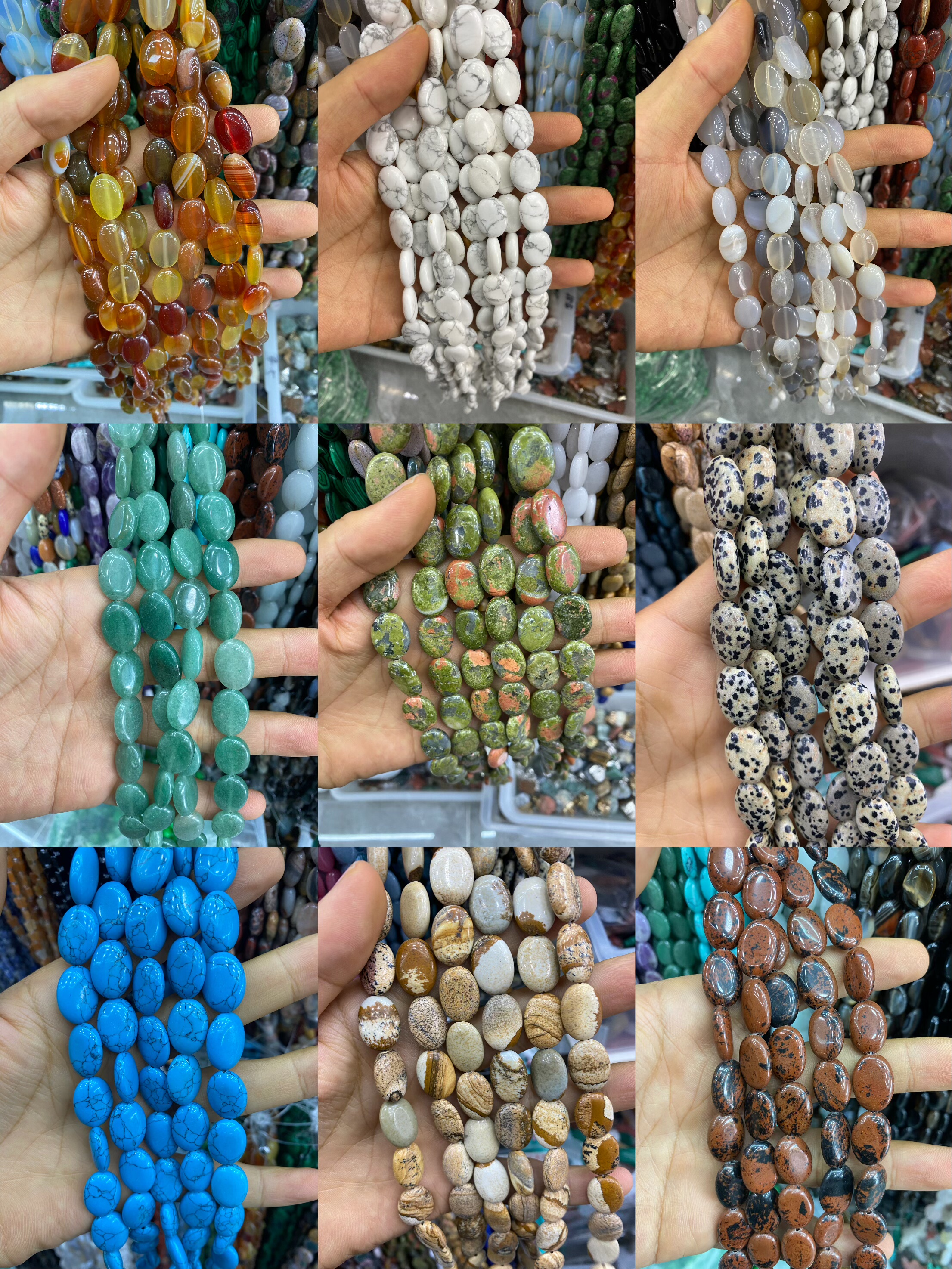 天然水晶玛瑙圆珠13-18mm散珠手链项链diy手作饰品配件一条约22颗