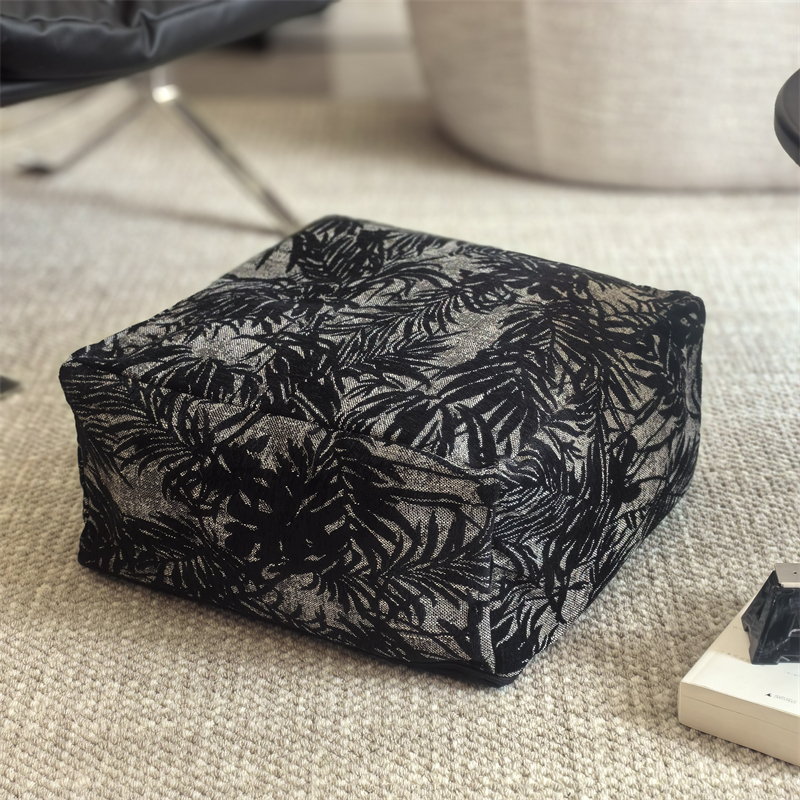 坐墩中古风黑色方形蒲团坐垫脚踏