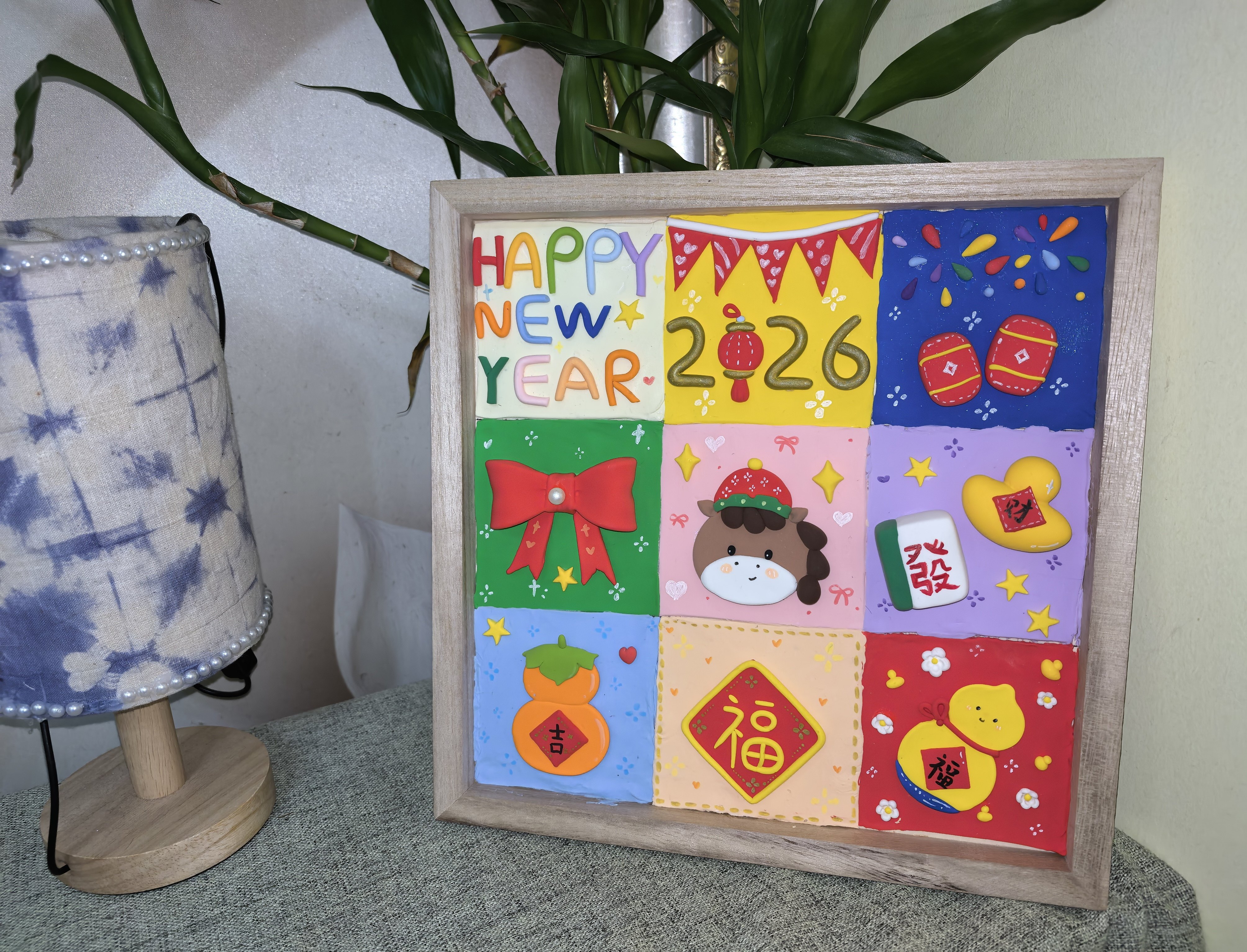 2026马年 新年粘黏土画相框摆件装饰品手工春节儿童幼园 成品发货,玩具/童车/益智/积木/模型,粘土/超轻粘土,淘宝优惠券,粉丝福利购,淘宝优惠卷