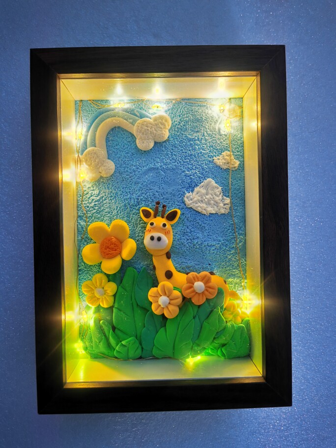 创意超轻粘土相框动物园里定制传统节日成品无粘土毒超轻儿童彩泥