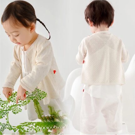 miyababy轻薄开衫｜男女童春夏新款绢丝镂空针织衫宝宝防晒空调服