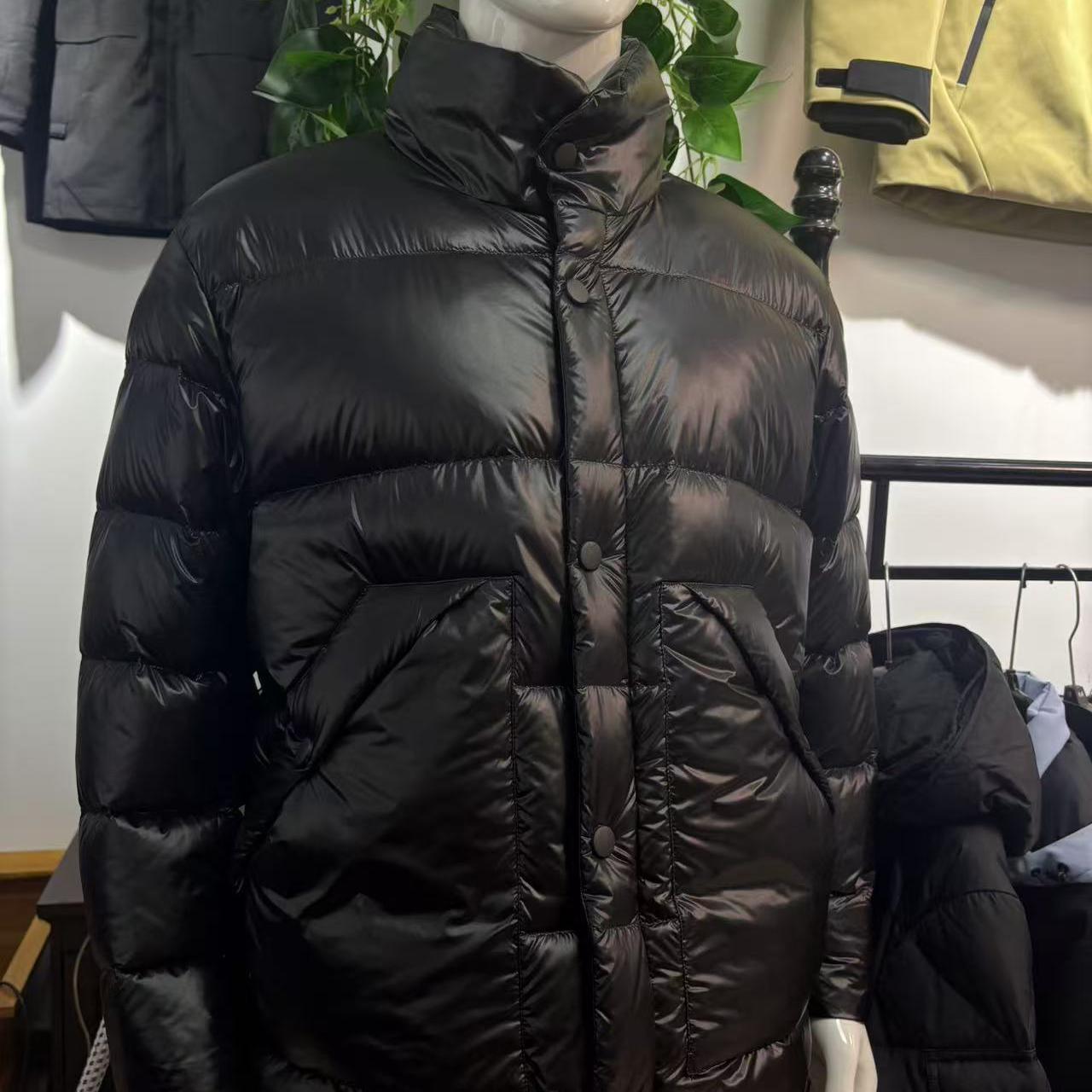 冬短款三十度男装白鸭绒亮面羽绒服冬季加厚外套黑色免洗工厂尾单