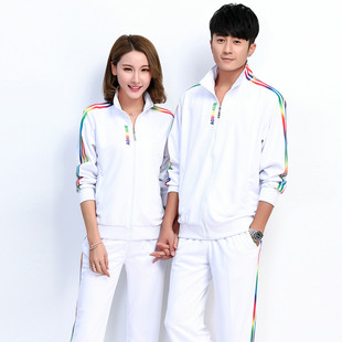 春秋中国梦之队运动服套装女新款男女长袖健身操跑步跳操服