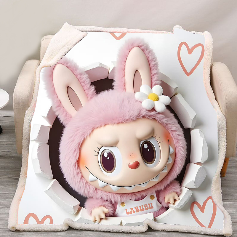 拉布布双层加厚羊羔绒毛毯