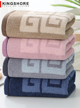 金号纯棉家用成人男女洗脸毛巾全棉加厚吉祥洗澡面巾柔软S1206