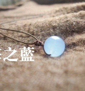 原石手工编织腊绳吊坠