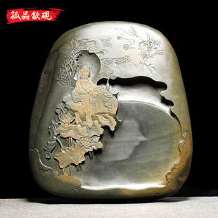 安徽名师孤品老坑精品砚台普渡慈航歙砚文房四宝收藏级送礼胜端砚