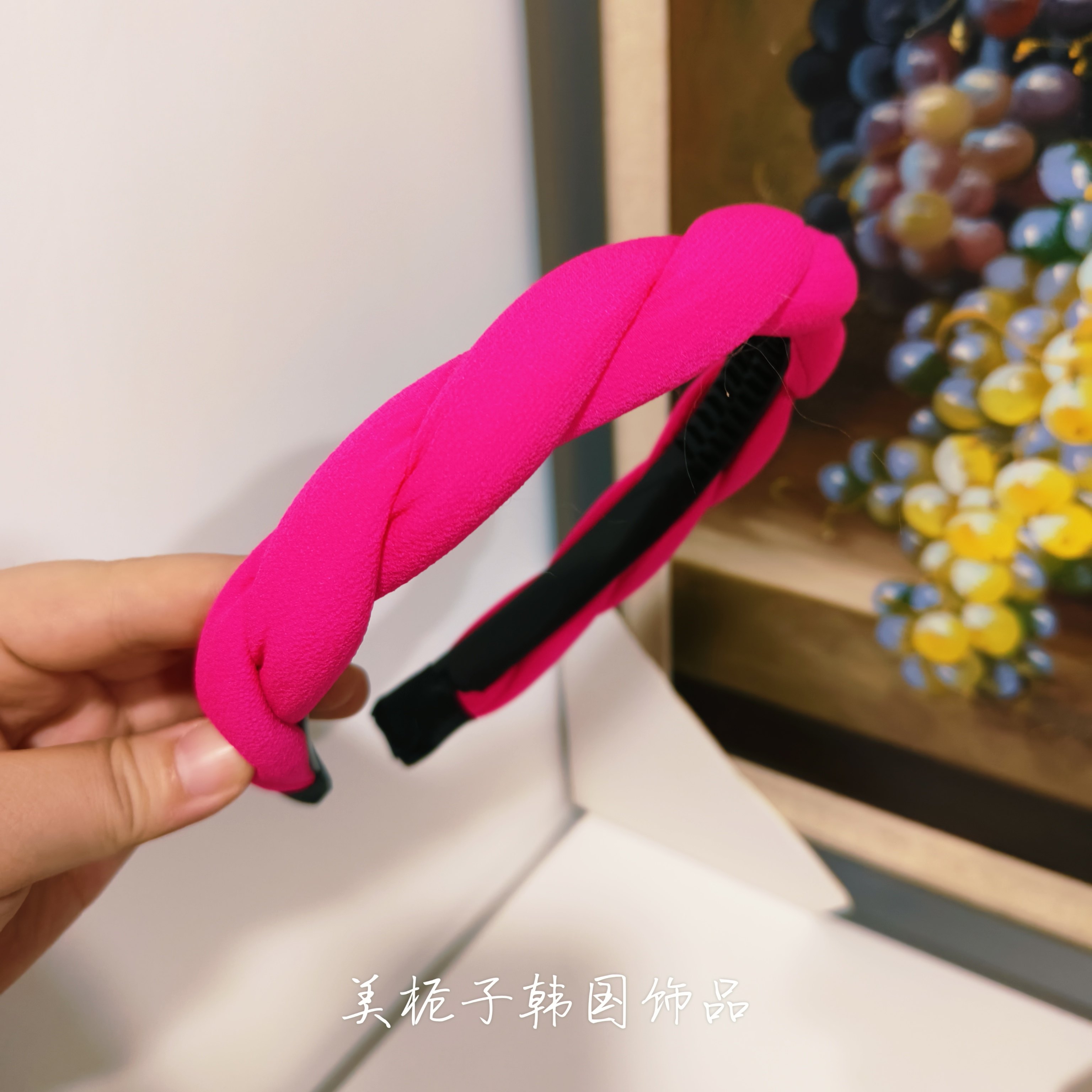 清仓 韩国新款纯色麻花辫发箍时尚百搭宽边发卡洗脸头箍发饰女