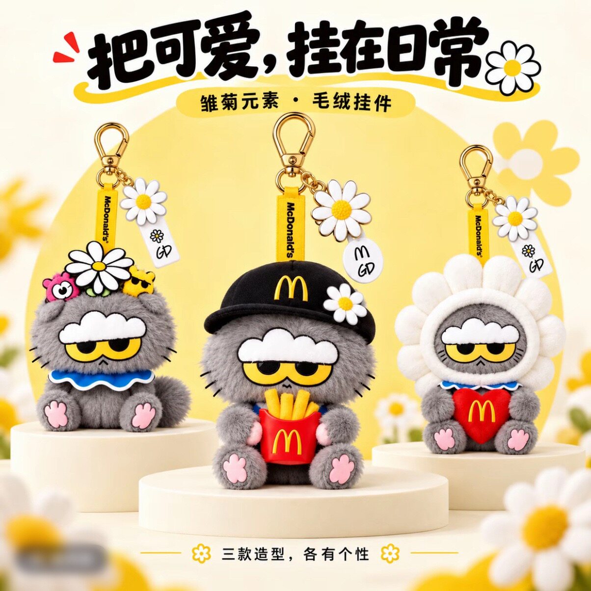 麦当劳权志龙限定包包钥匙挂件