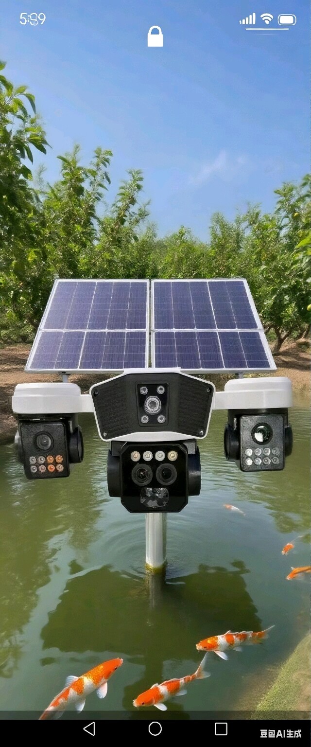 新款光学变焦太阳能监控器家用无需网络360全景室外高清夜视