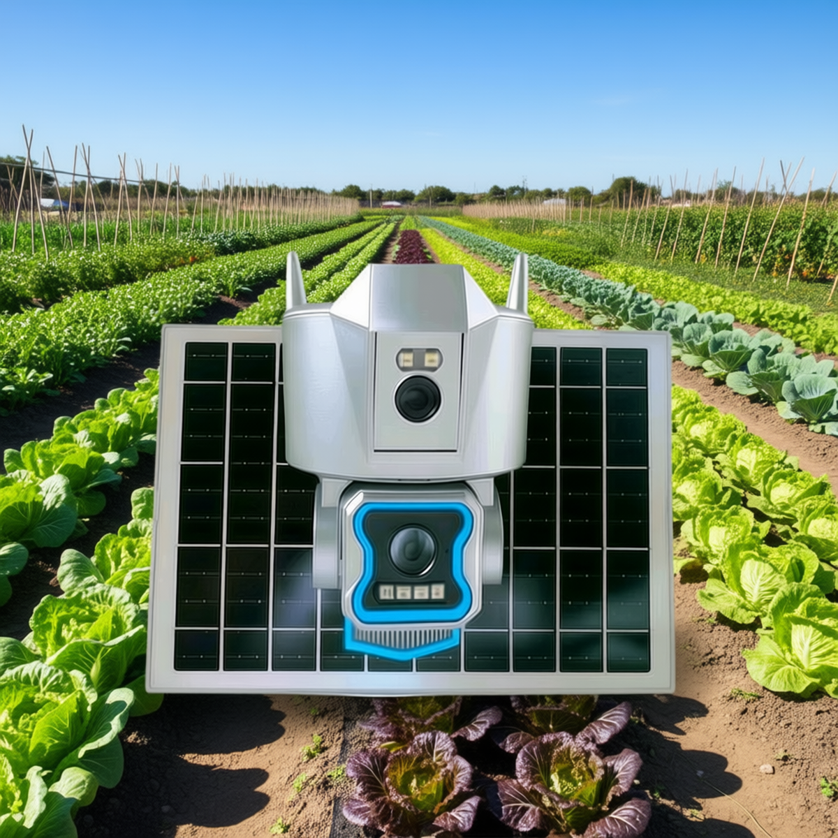 太阳能监控摄像影头免插电室外360度无死角无网户外高清夜视防水