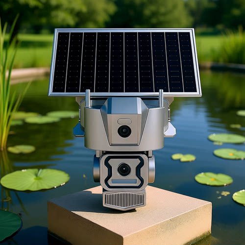 臻彩夜视双目联动双画面监控器360度无死角家用手机远程摄像头