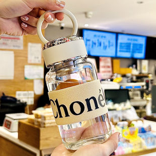 2025新款杯子女高颜值高硼硅玻璃杯茶水分离泡茶杯轻奢便携水杯子