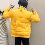 社会小伙棉衣男立领亮面修身刺绣棉服B323-MY01-P108控148，男装棉衣，星座301C（原B323）