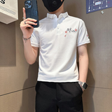 B323-PL24-P48控68社会小伙短袖POLO衫店主风痞帅百搭半袖衣服，男装Polo衫，星座301C（原B323）