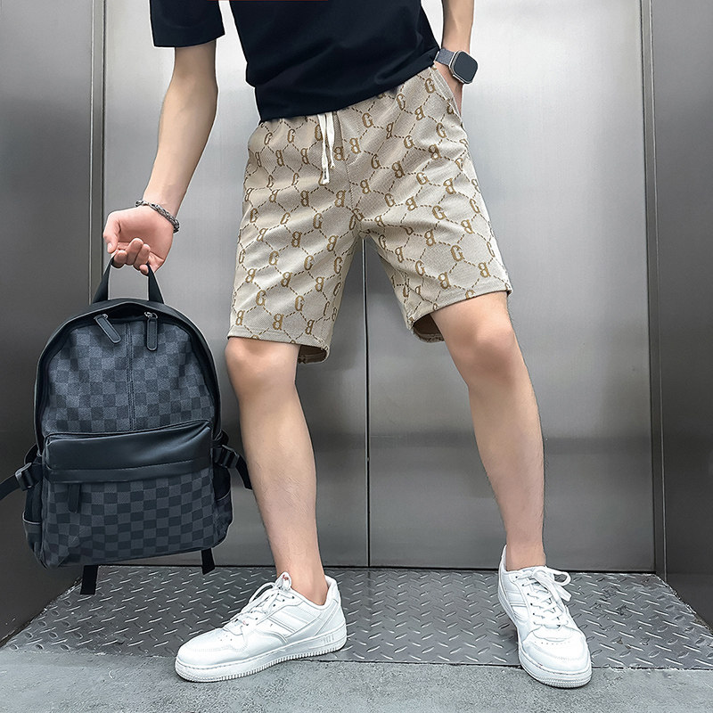 B323-DK19-P48控68社会小伙店主风青春潮流痞帅休闲短裤五分裤,男装牛仔裤,星座301C（原B323）